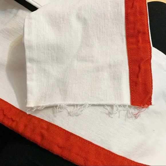 Zara mid rise shaped jeans with orange striped - Picture 6 of 6